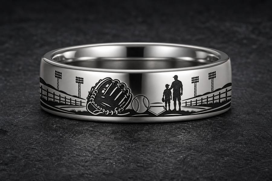 Baseball Dad Ring Story: Every inning mattered. ring mockup