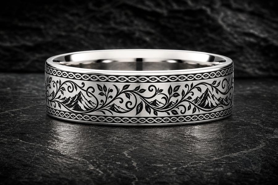 Teacher Dad Ring Story: You taught us to rise. ring mockup