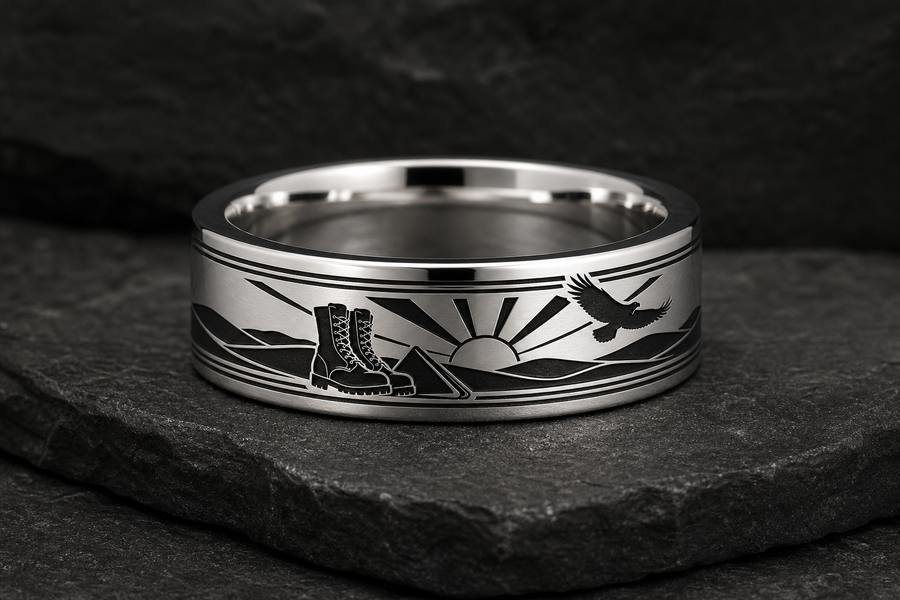 Truck Driver Dad Ring Story: Every mile came home. ring mockup