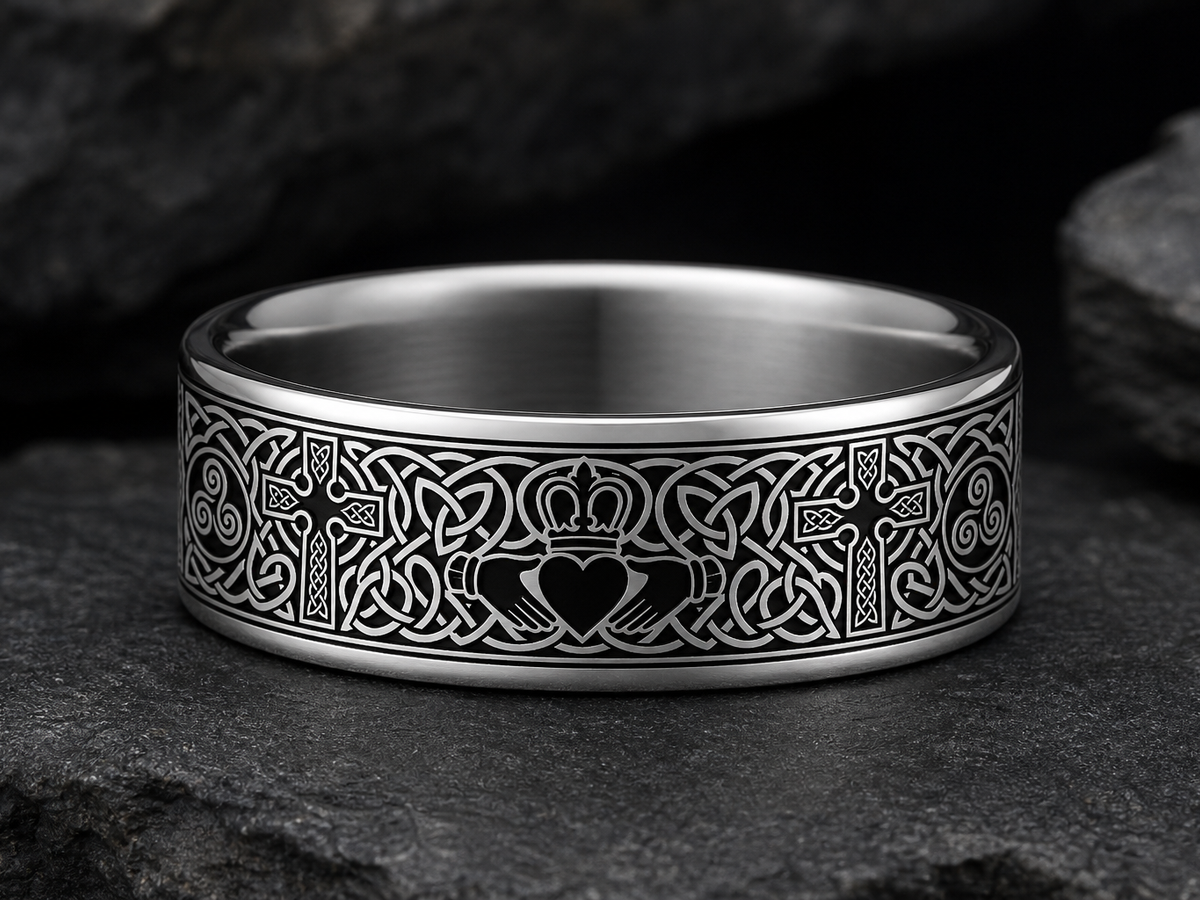 Irish Grandfather Ring Story: Our roots still hold. ring mockup