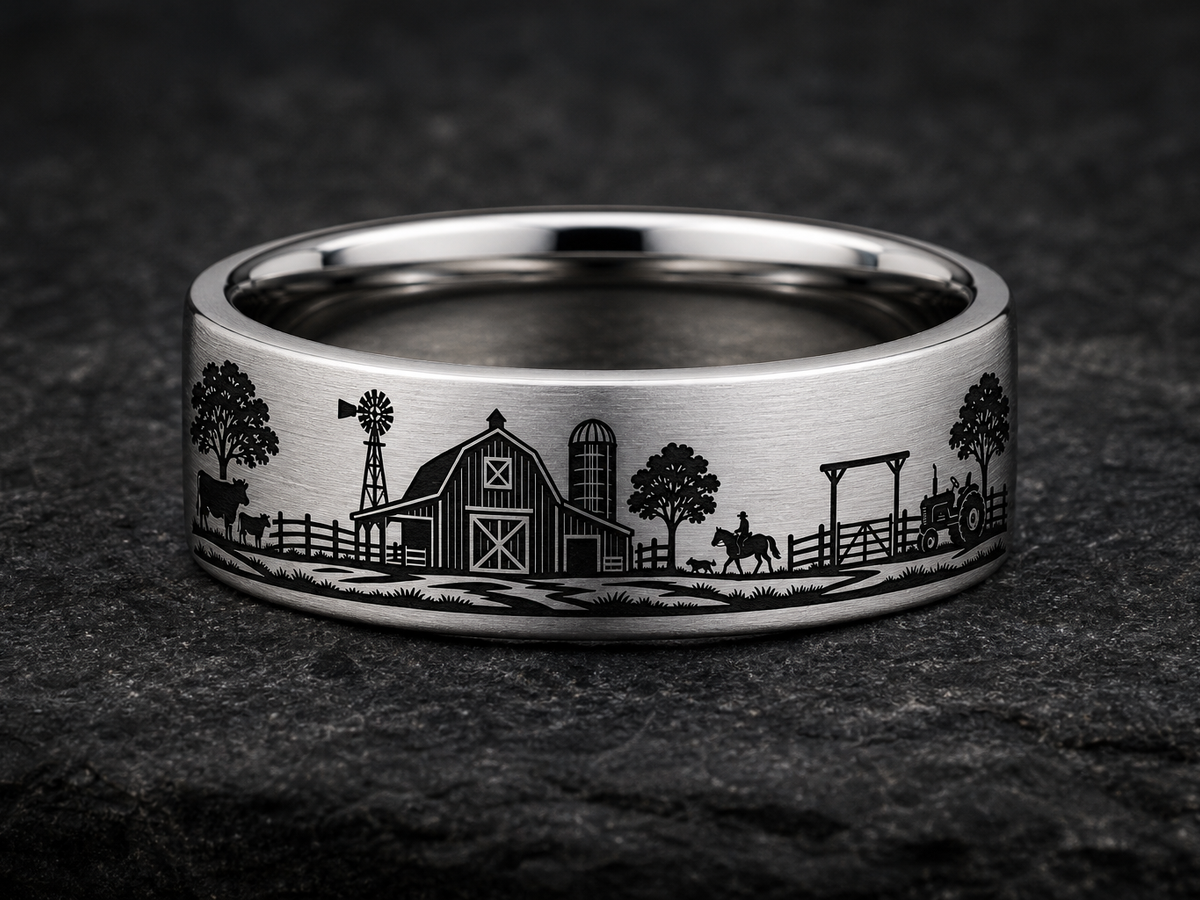 Horse Owner Daughter Ring Story: Gentle strength grew here. ring mockup